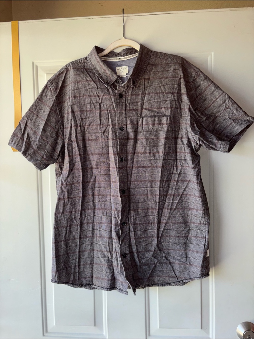 Jack O’Neill gray button down pocket shirt size L